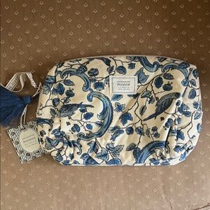 Sezane 🇫🇷 Antoinette Poisson Limited Edition Large Cosmetic Bag Velvet Bird NEW